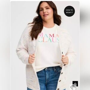 Torrid Eyelash V- Neck Cardigan